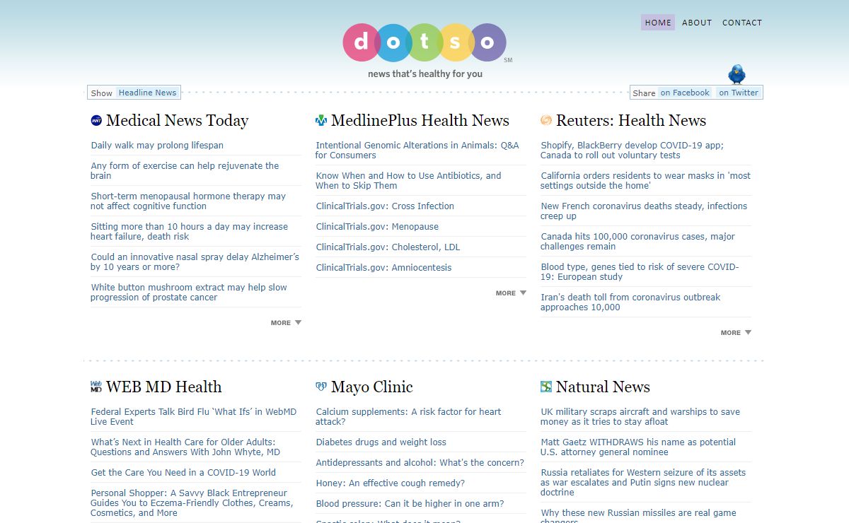 Dotso™ Health & Headline News