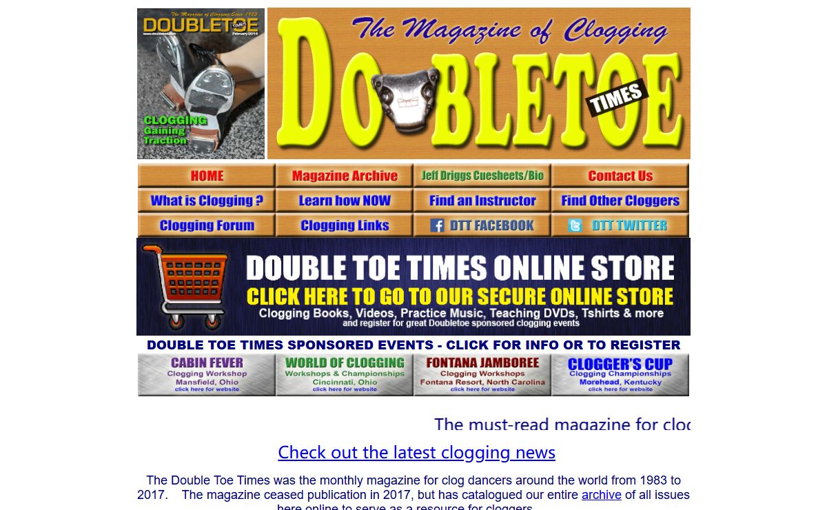 Home of the Double Toe Times Magazine of Clogging