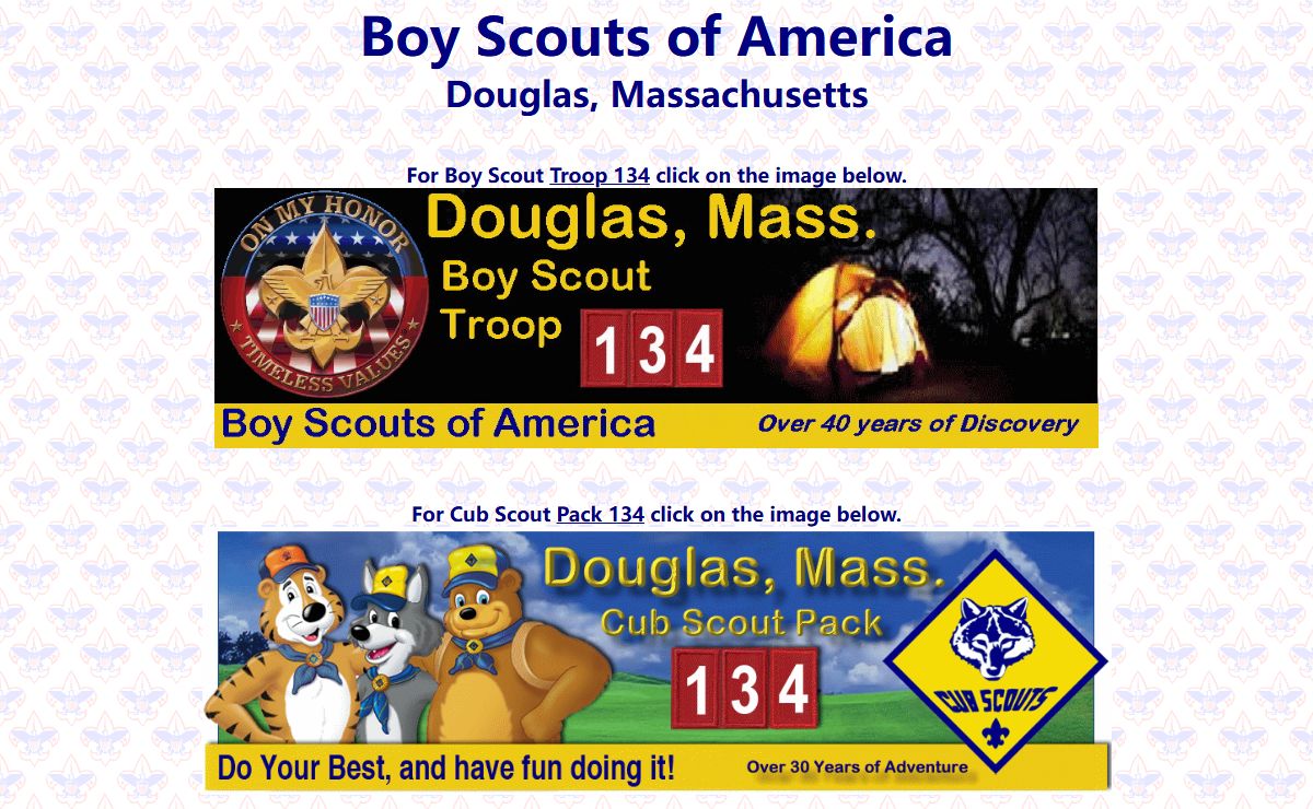 Troop 134 & Pack 134 Douglas Mass.