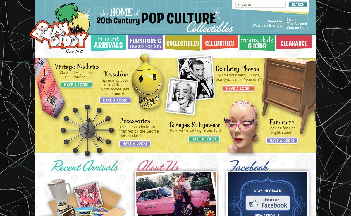 20th Century Pop Culture Collectibles, Vintage items from the 1930s, 1940s, 1950s, 1960s, 1970s.