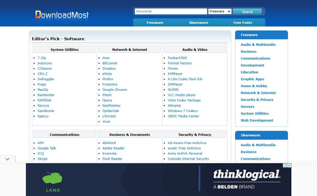Freeware, Shareware, Free Games, Trial Games and Free Fonts for Windows, MacOS, Linux and Mobile OS