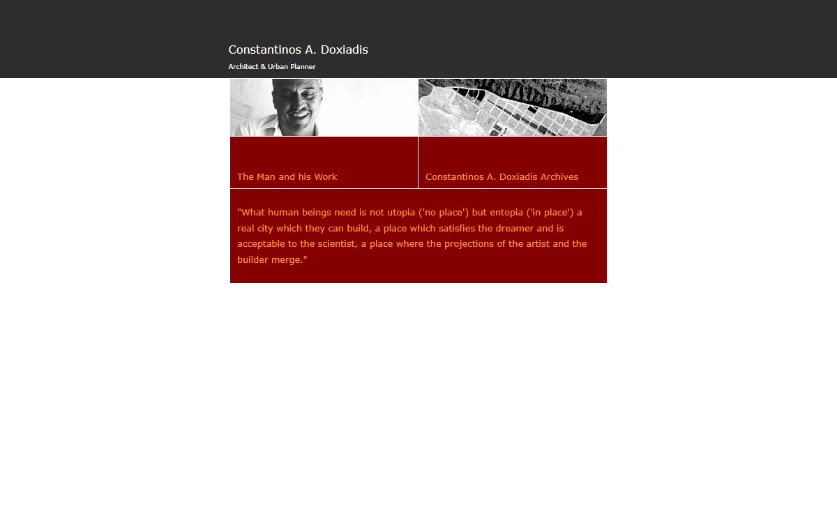 Constantinos A. Doxiadis :: The Man and his Work
