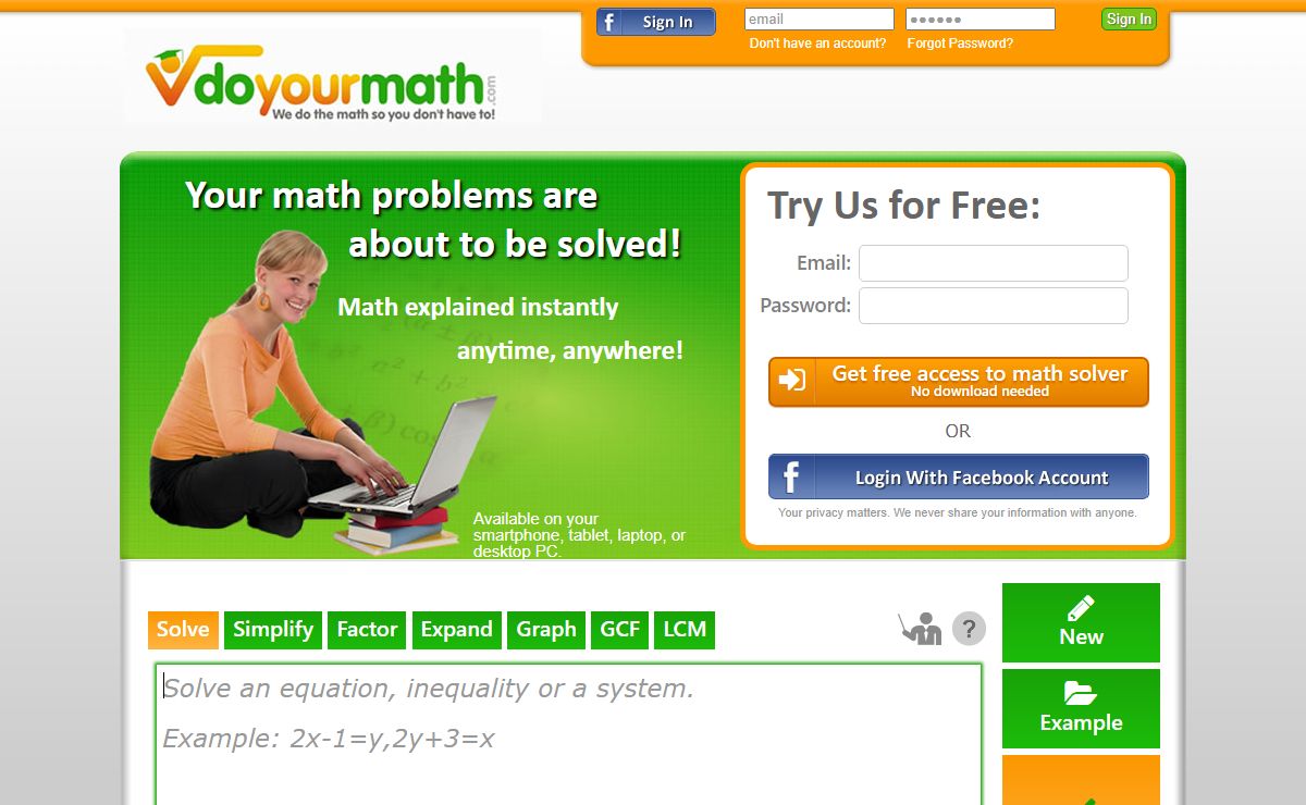 Solve - DoYourMath.com