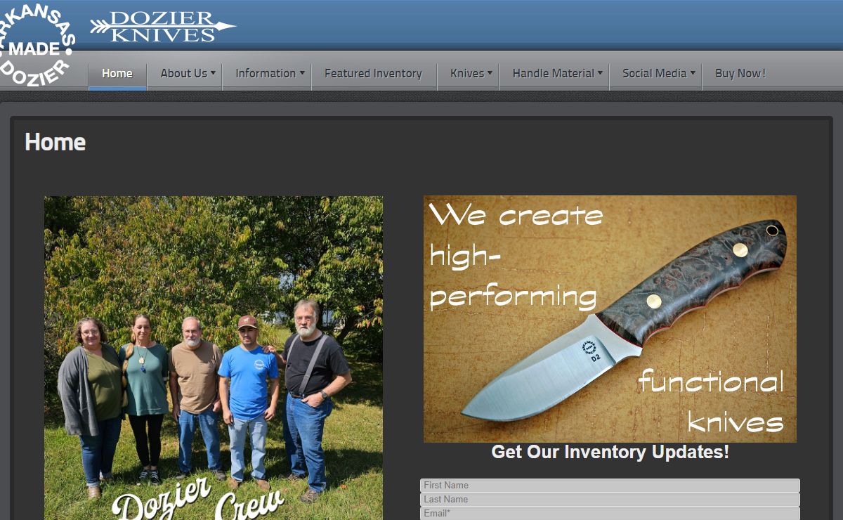 Home - Dozier Knives