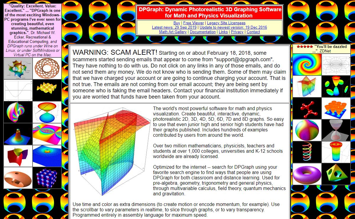DPGraph: Dynamic Photorealistic 3D Graphing Software for Math and Physics Visualization