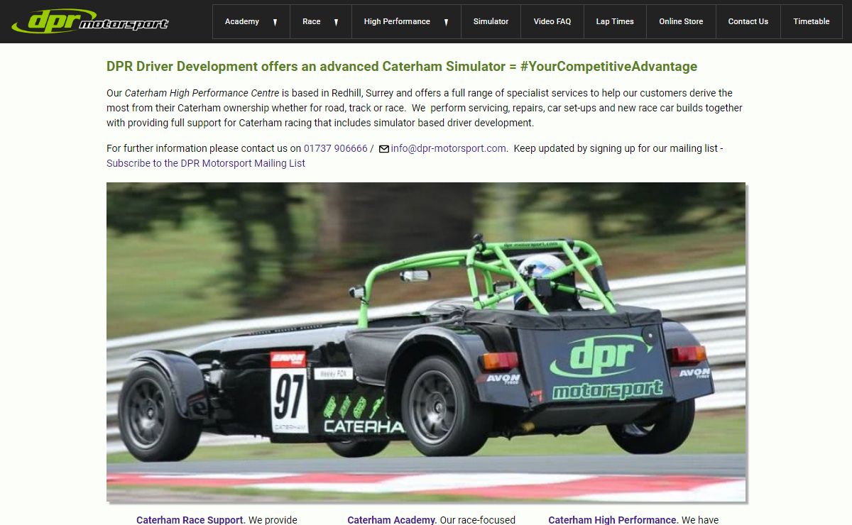 DPR Motorsport - Leading Caterham Race Team