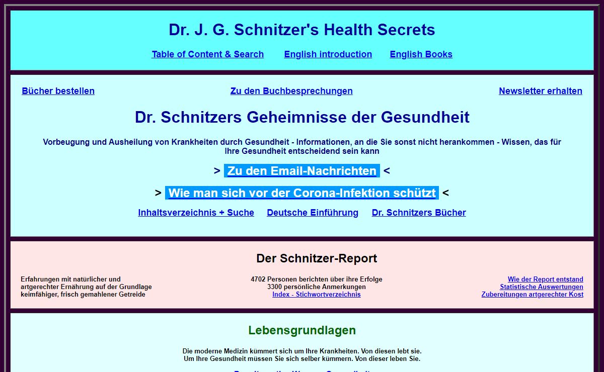 Dr. Schnitzer's Health Secrets - Geheimnisse der Gesundheit