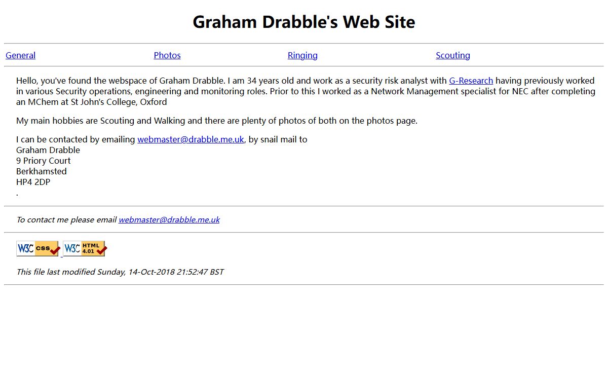 Graham Drabble's Web Space