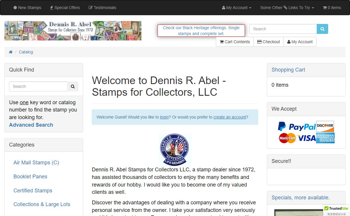 Dennis R. Abel - Stamps for Collectors, LLC