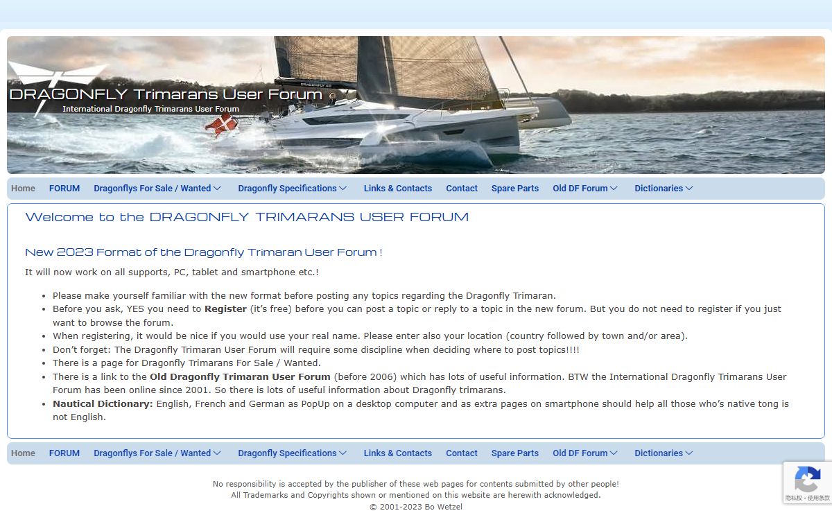 Dragonfly Trimarans International User Forum