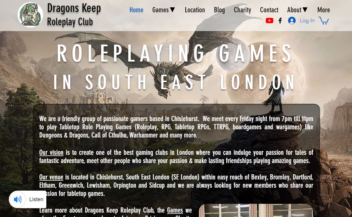DRAGONS KEEP | Roleplay Club | RPG South East London
