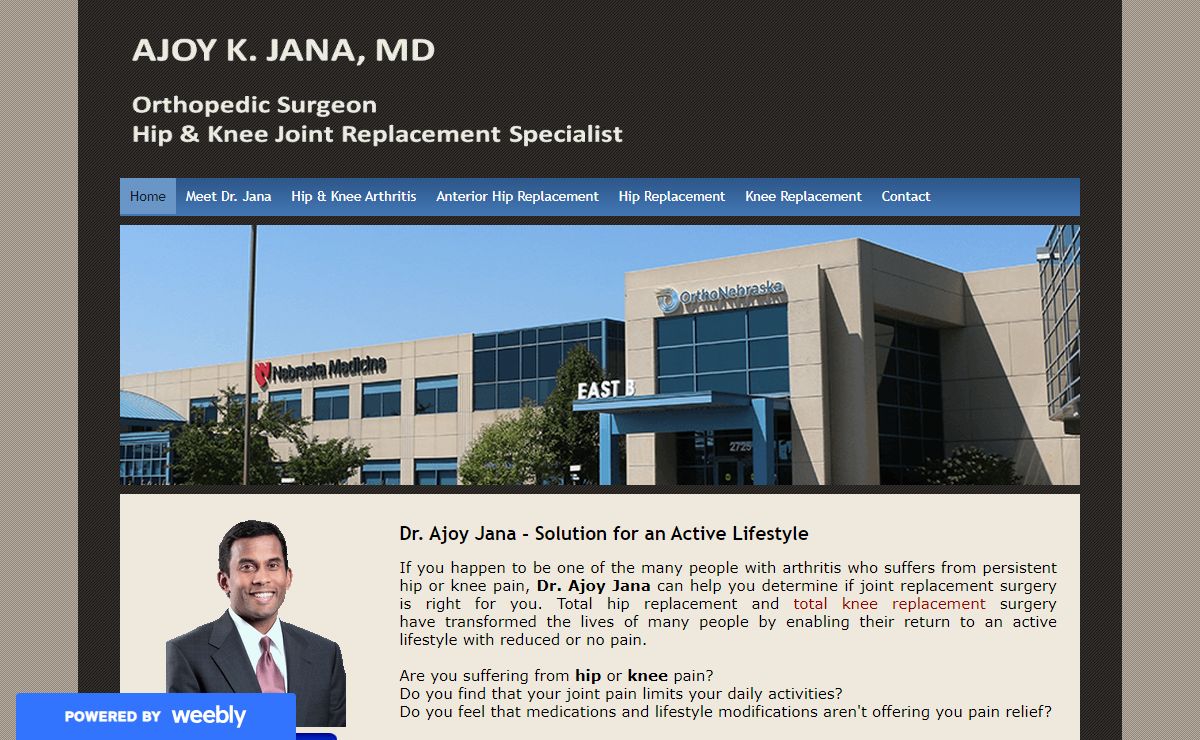 Dr. Ajoy Jana - Omaha Hip & Knee Replacement Specialist