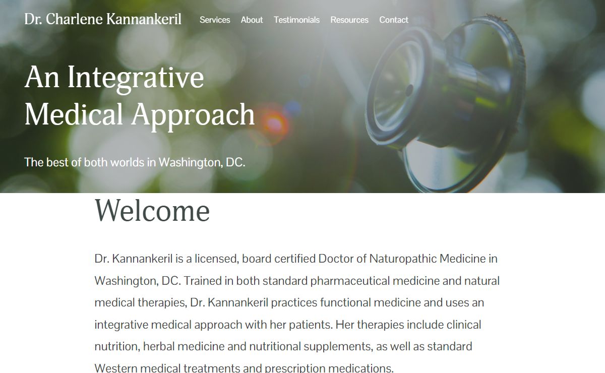 Dr. Charlene Kannankeril - Washington DC Naturopathic Physician Integrated Medical Doctor