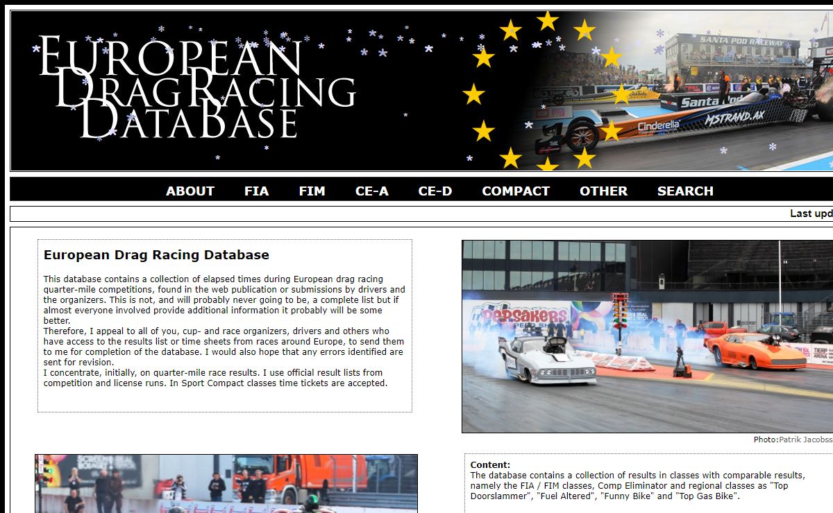European Drag Racing Database