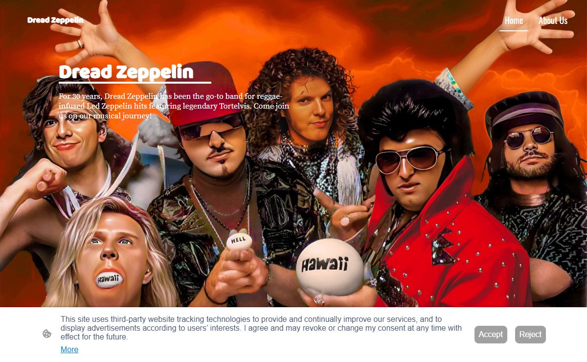 Dread Zeppelin Official Website