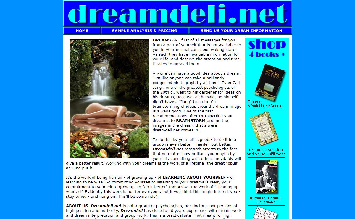 Dreams Analyzed at Dream Deli - home page
