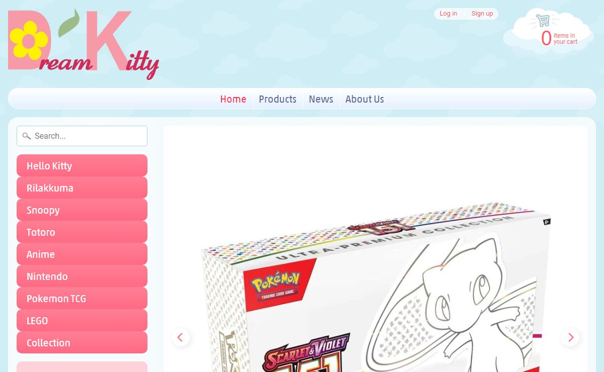 Dream Kitty | Shop Hello Kitty, Rilakkuma, Snoopy, Totoro, Video Games