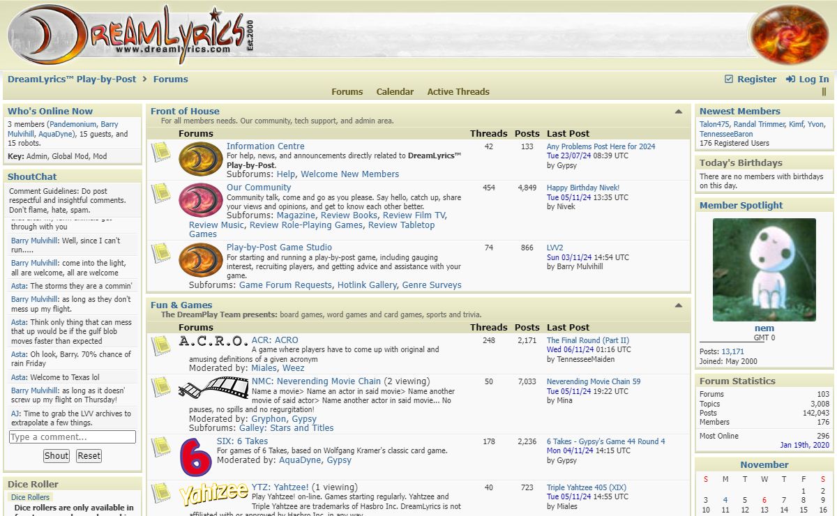 DreamLyrics Play-by-Post - Forums powered by UBB.threads