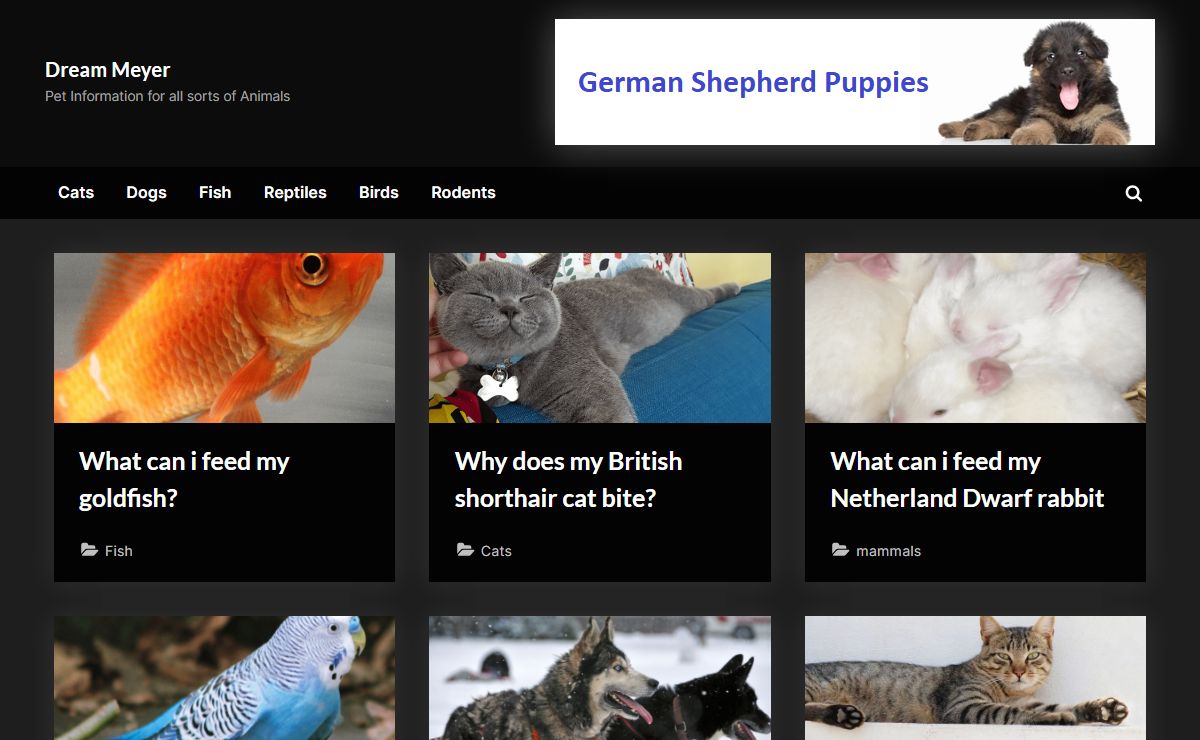 Dream Meyer – Pet Information for all sorts of Animals