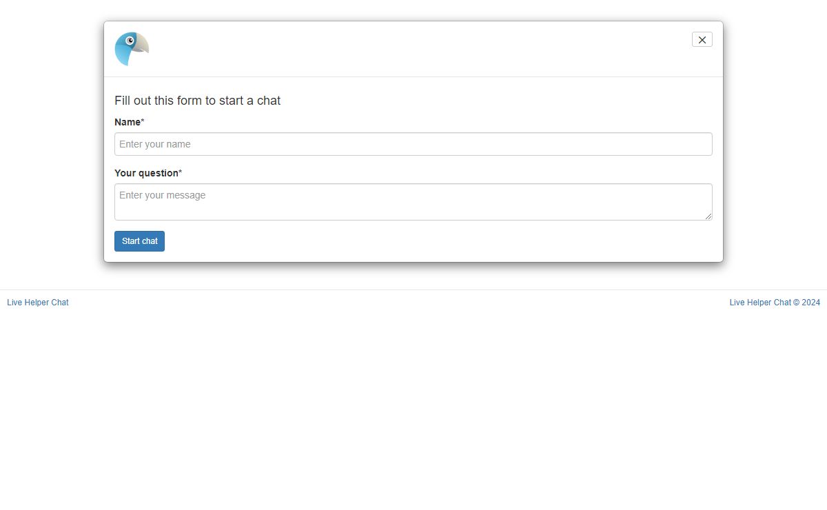 Fill in the form to start a chat « Live Helper Chat - live support