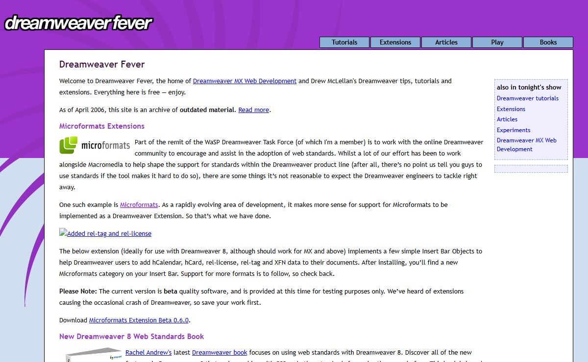 Dreamweaver Fever - News, Tutorials, Extensions and Resources