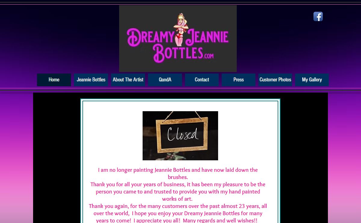 Jeannie Bottle Handpainted by Dreamy Jeannie Bottles
