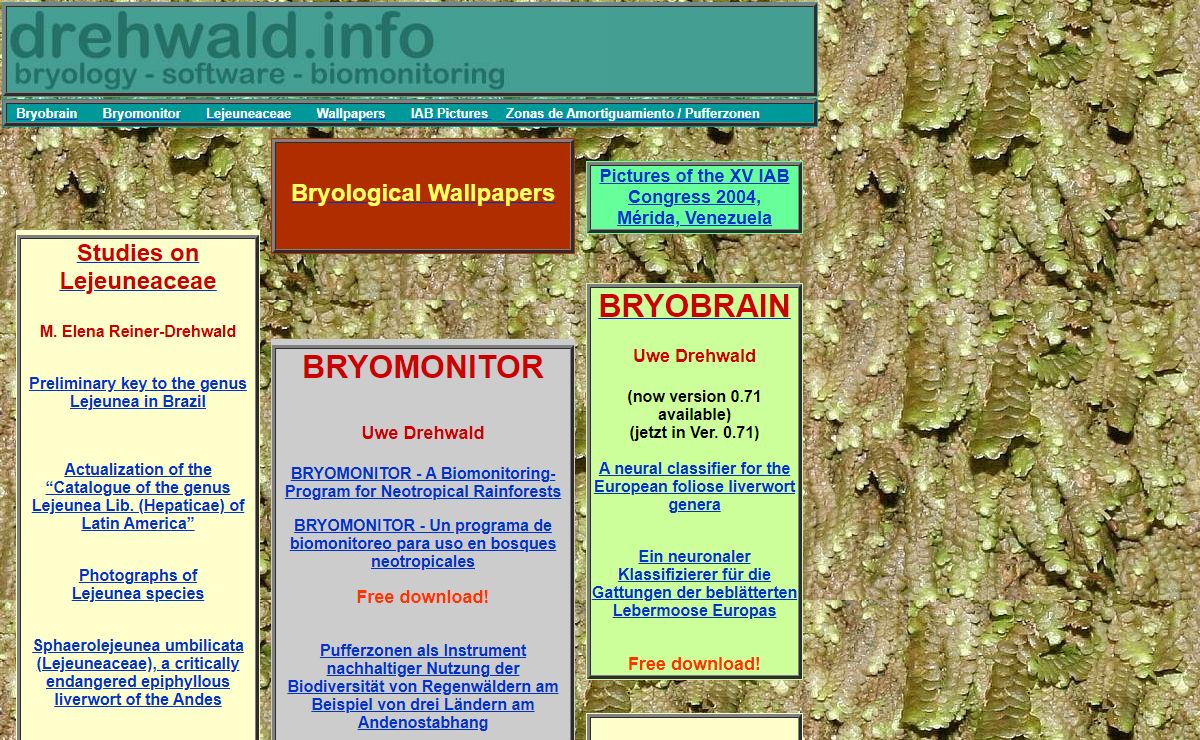 drehwald.info - bryology - software - biomonitoring