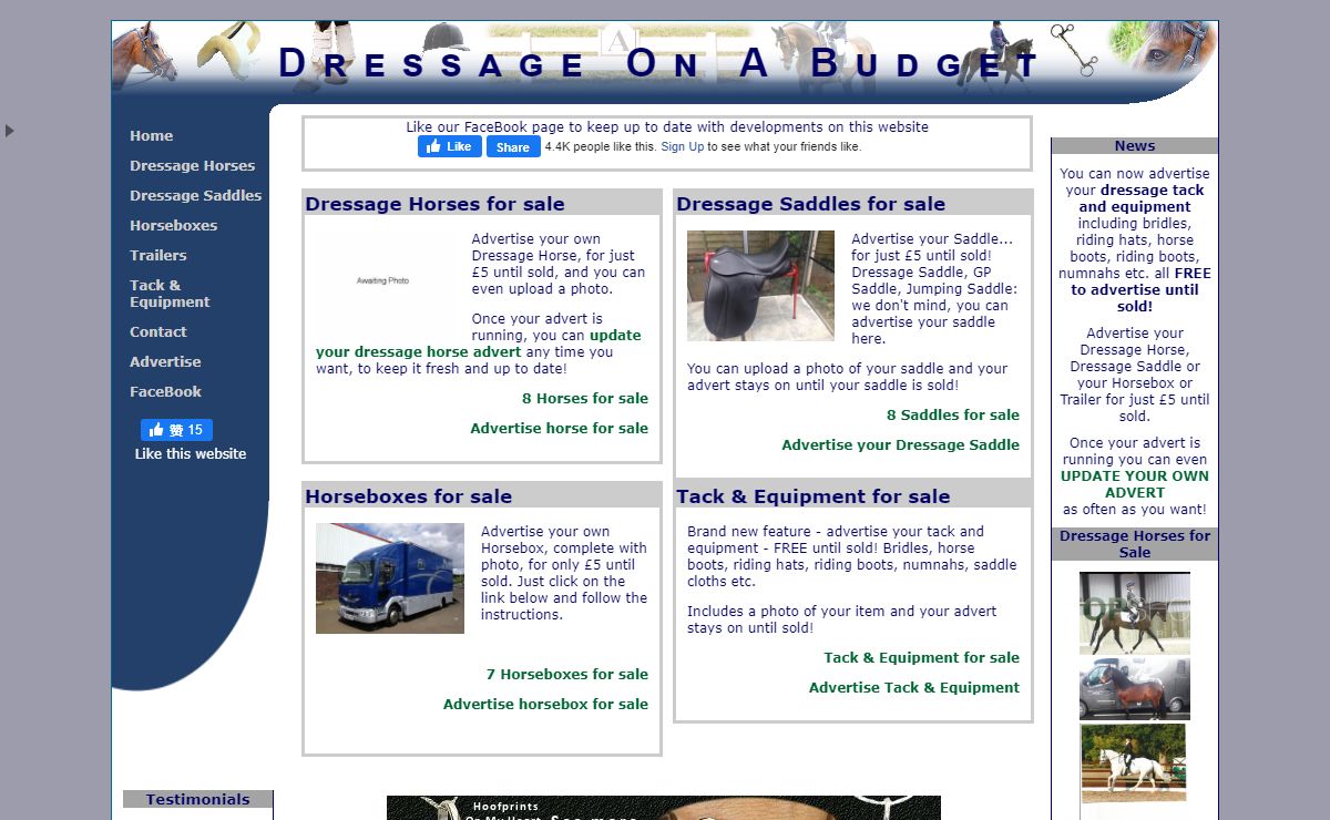 Dressage horses for sale | Horseboxes for sale | Dressage Saddles for sale | UK