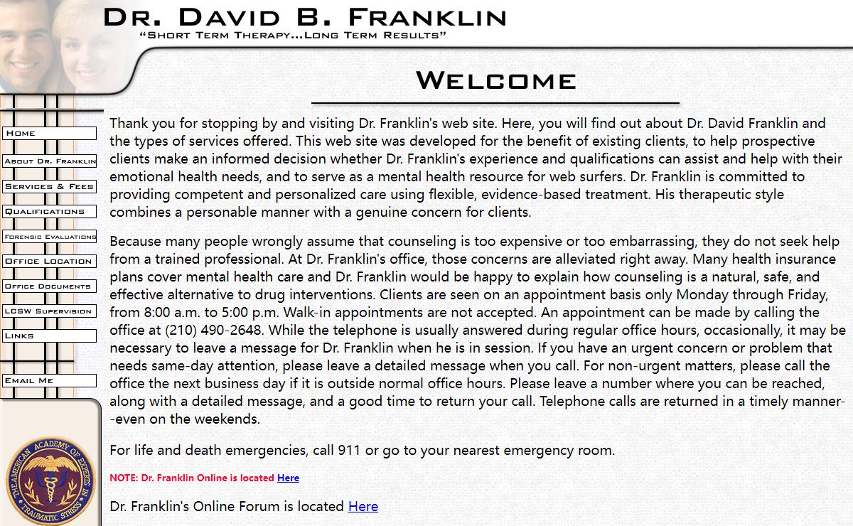 Dr. David B. Franklin, PhD, LCSW