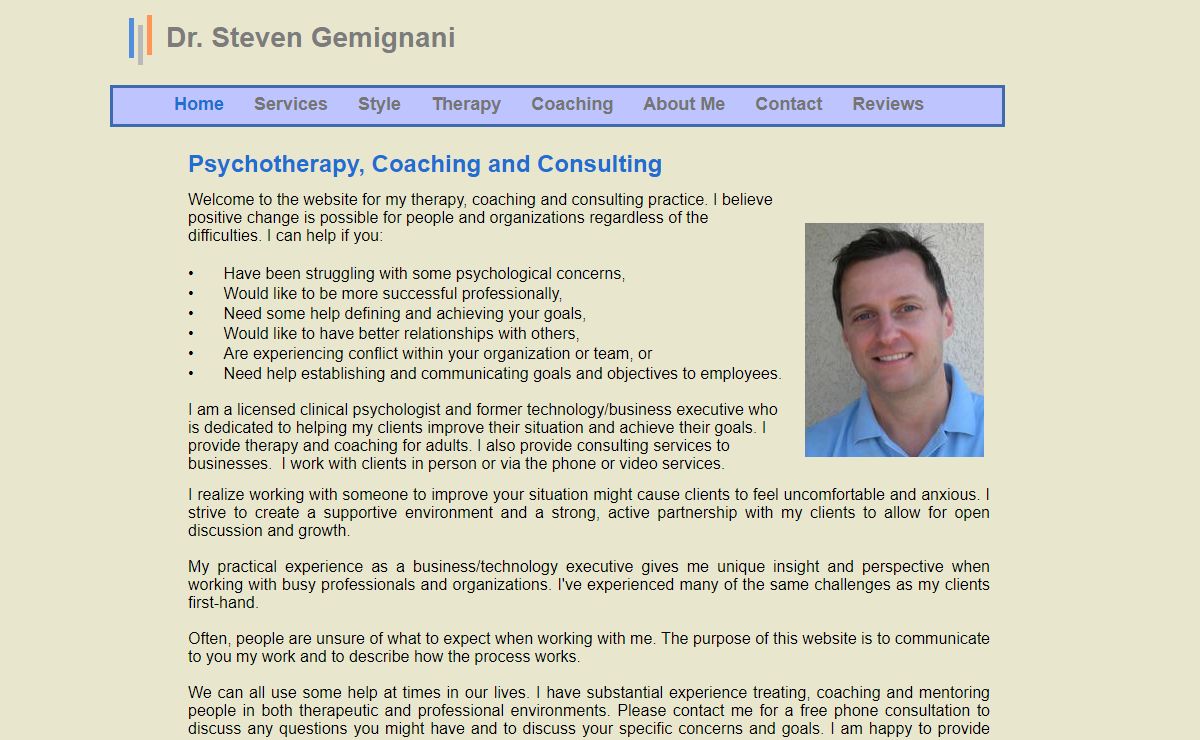 Steven Gemignani, Psy.D. | San Francisco, CA 94108