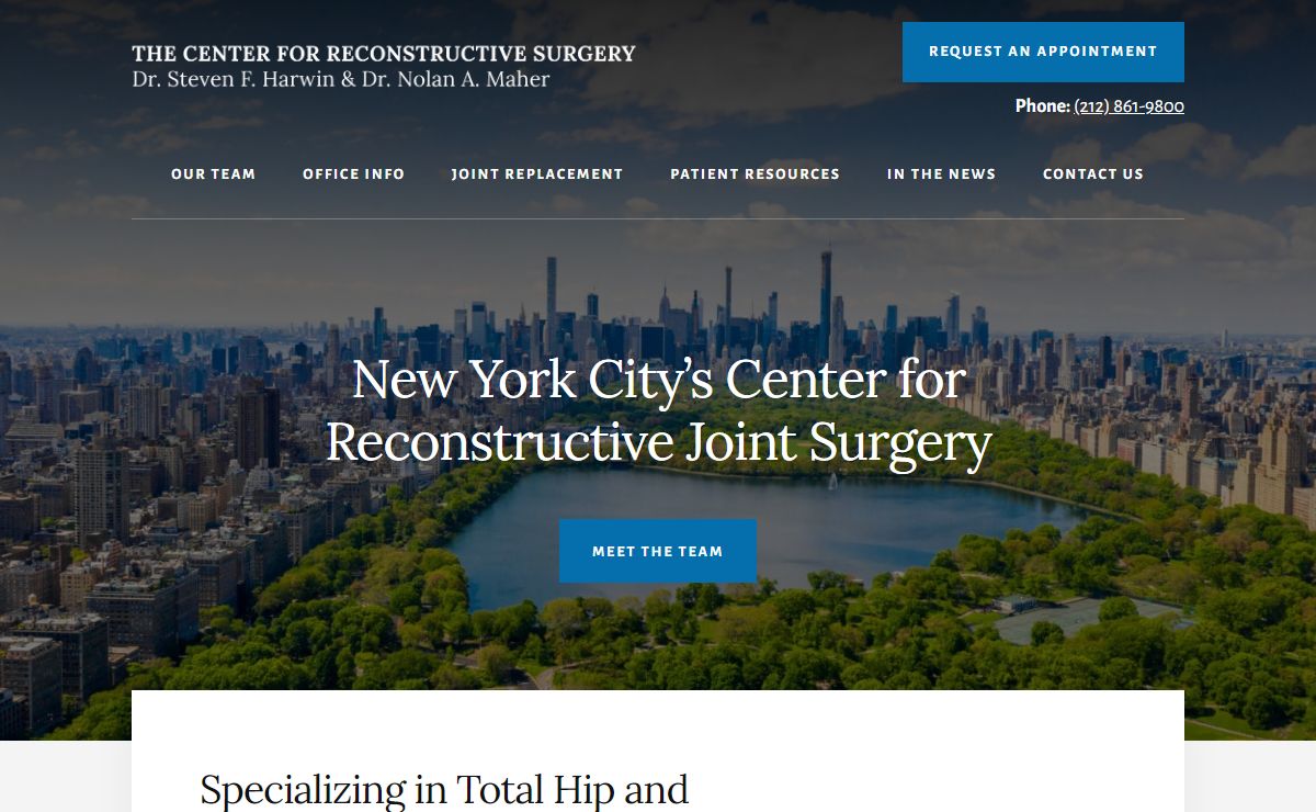New York City’s Center for Reconstructive Joint Surgery - The Center for Reconstructive Surgery
