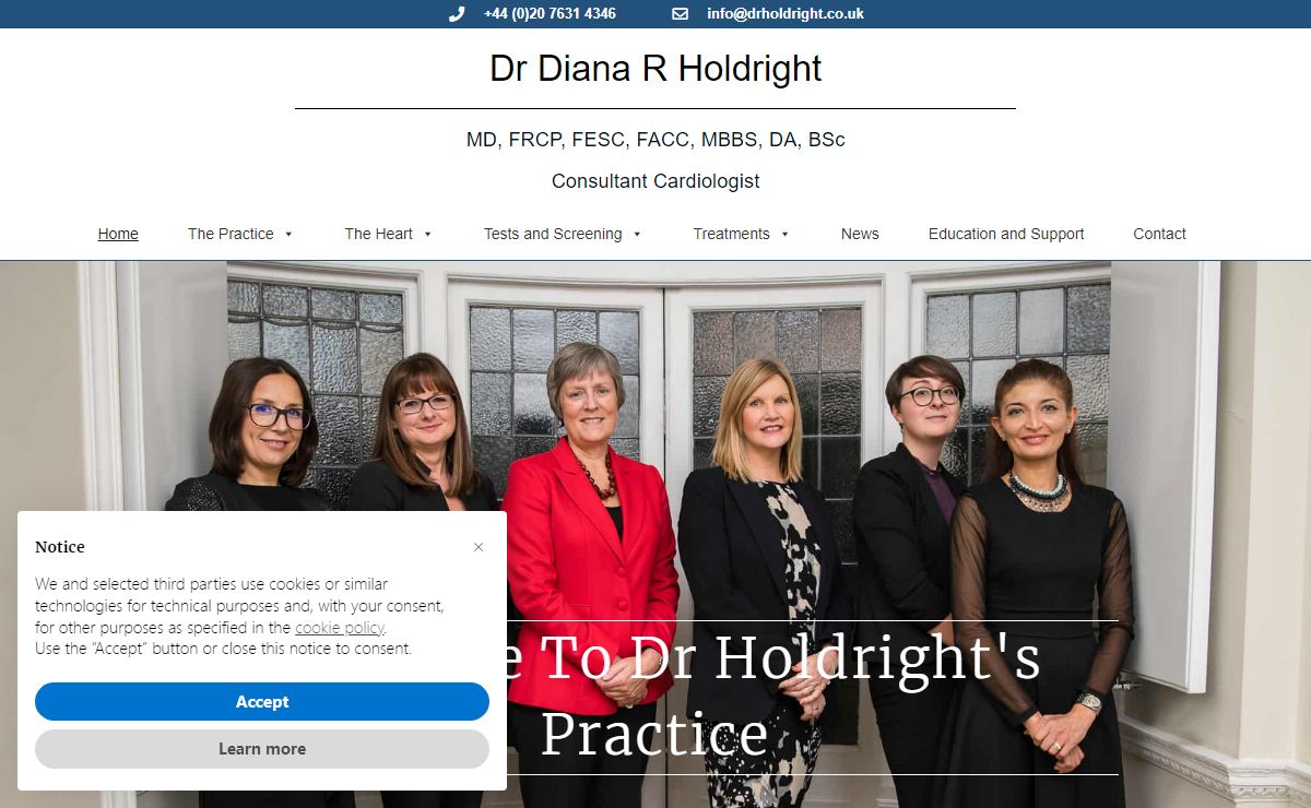 Dr Diana Holdright - Consultant Cardiologist