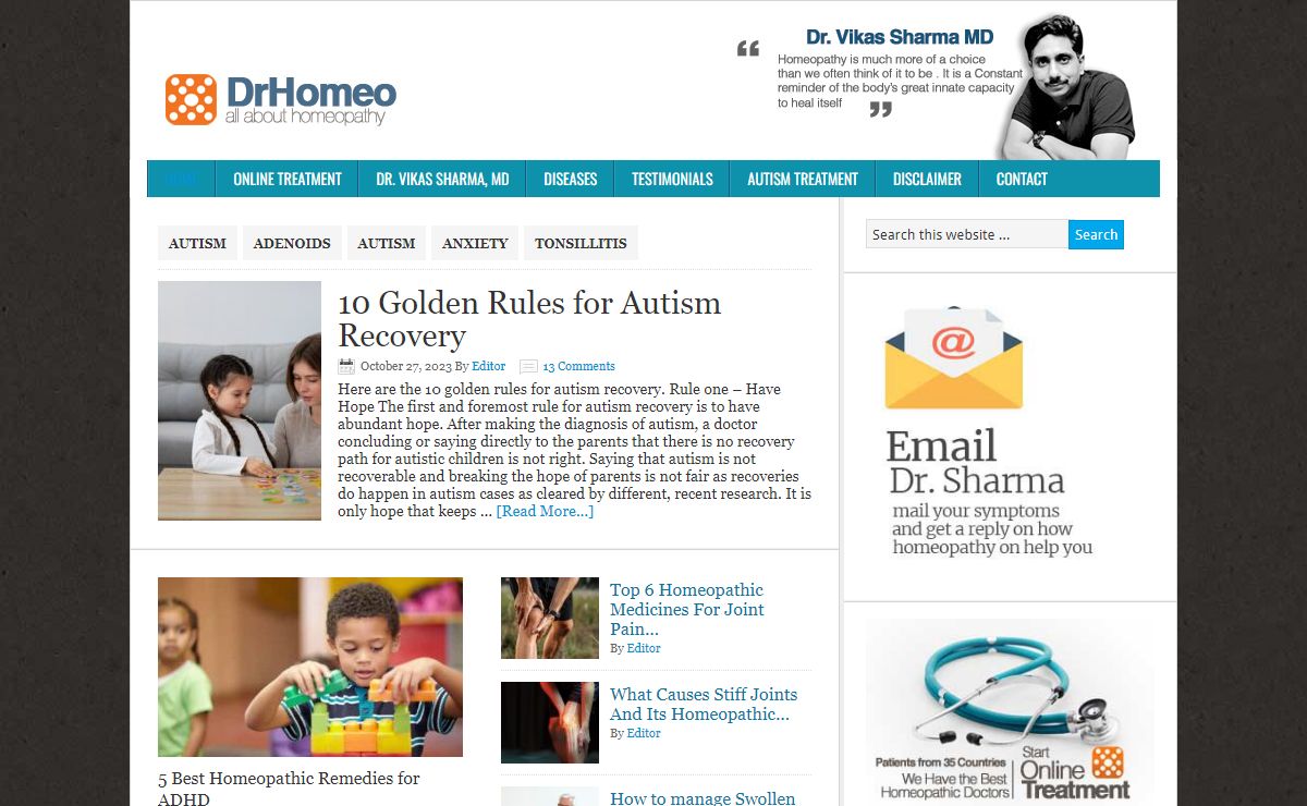 Homeopathy at DrHomeo.com - Dr Vikas Sharma Blogs on Homeopathy