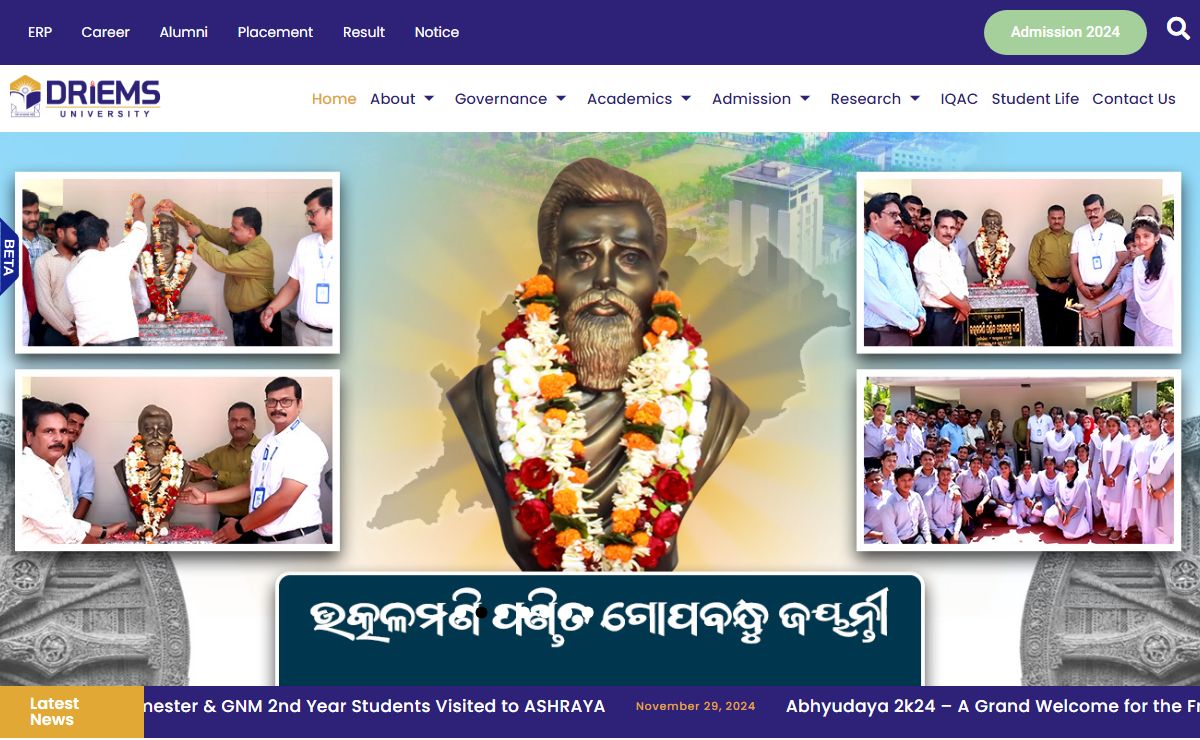 DRIEMS University – India's One of The Best University in Odisha