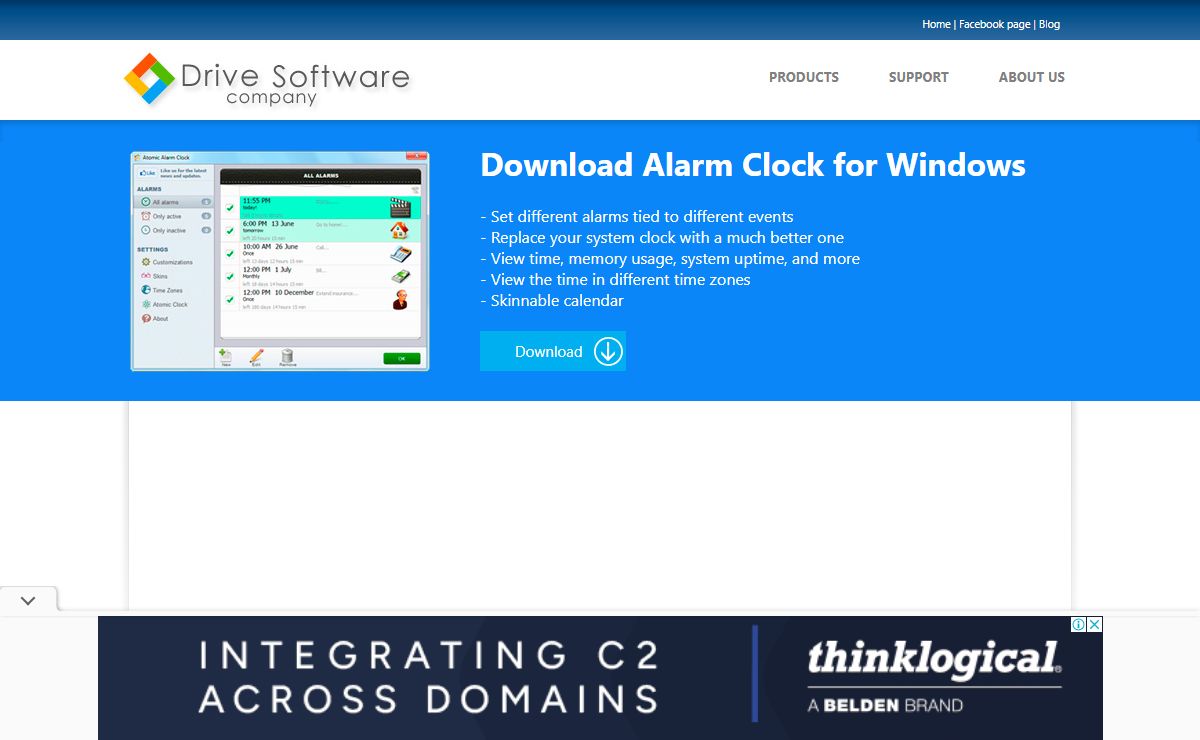Download Atomic Alarm Clock - Computer alarm clock and customize tray clock