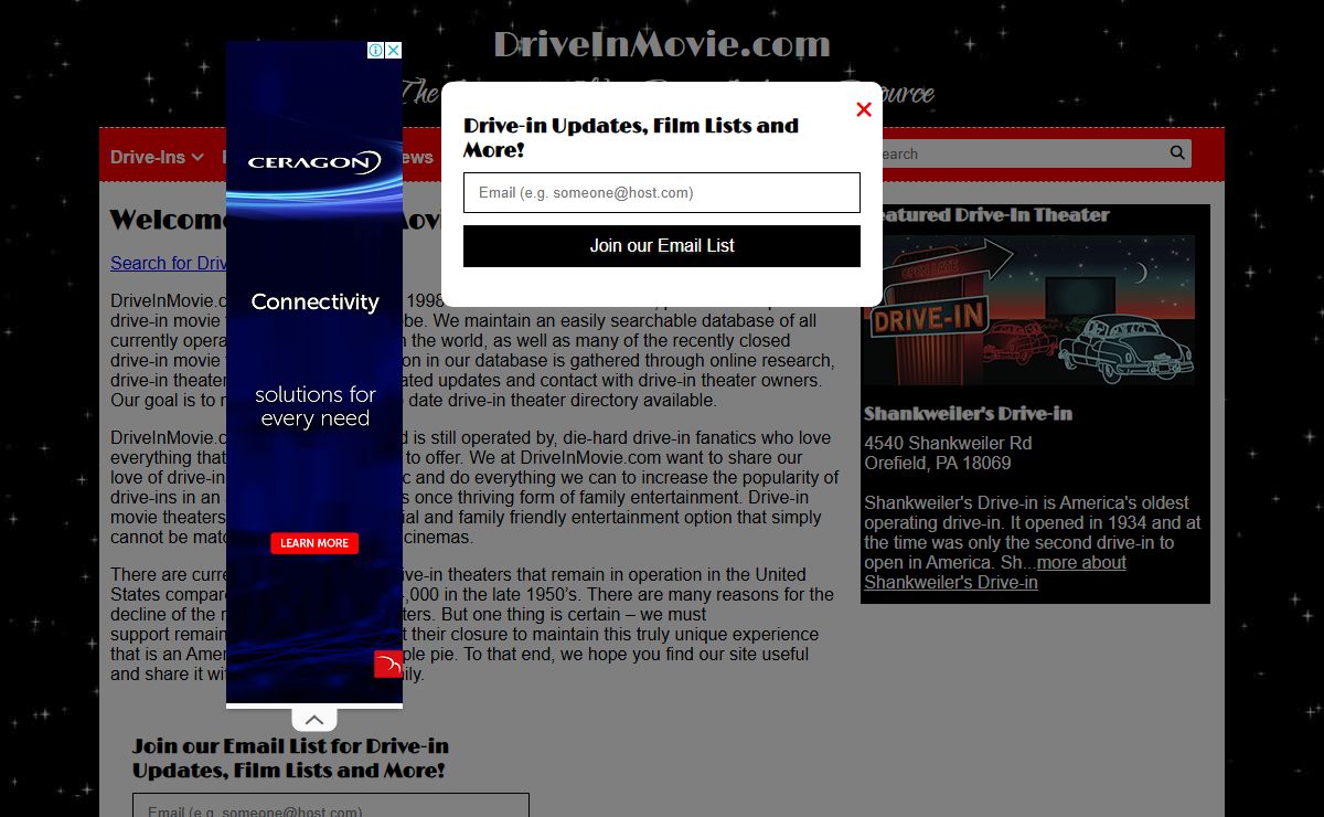 Drive-ins and Drive-in Movie Theater Directory