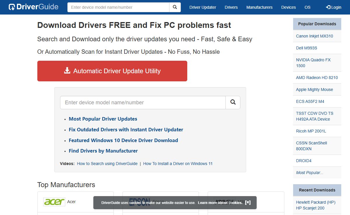 Windows Driver Download and Update | DriverGuide