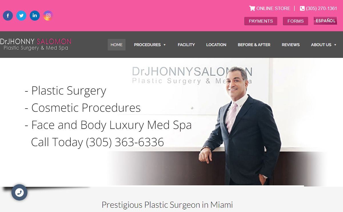 Dr Jhonny Salomon - Miami Plastic Surgery & Med Spa