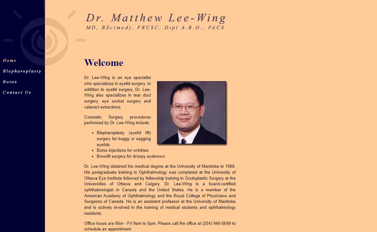 Welcome to Dr. Lee-Wing's Web Site