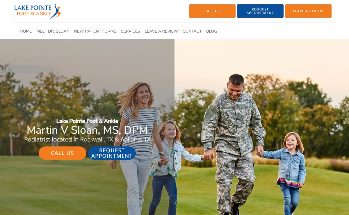 Martin V Sloan, MS, DPM: Podiatrist Rockwall, TX & Abilene, TX: Lake Pointe Foot & Ankle