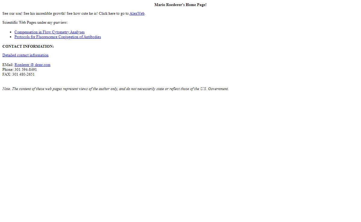 Mario Roederer's Home Page