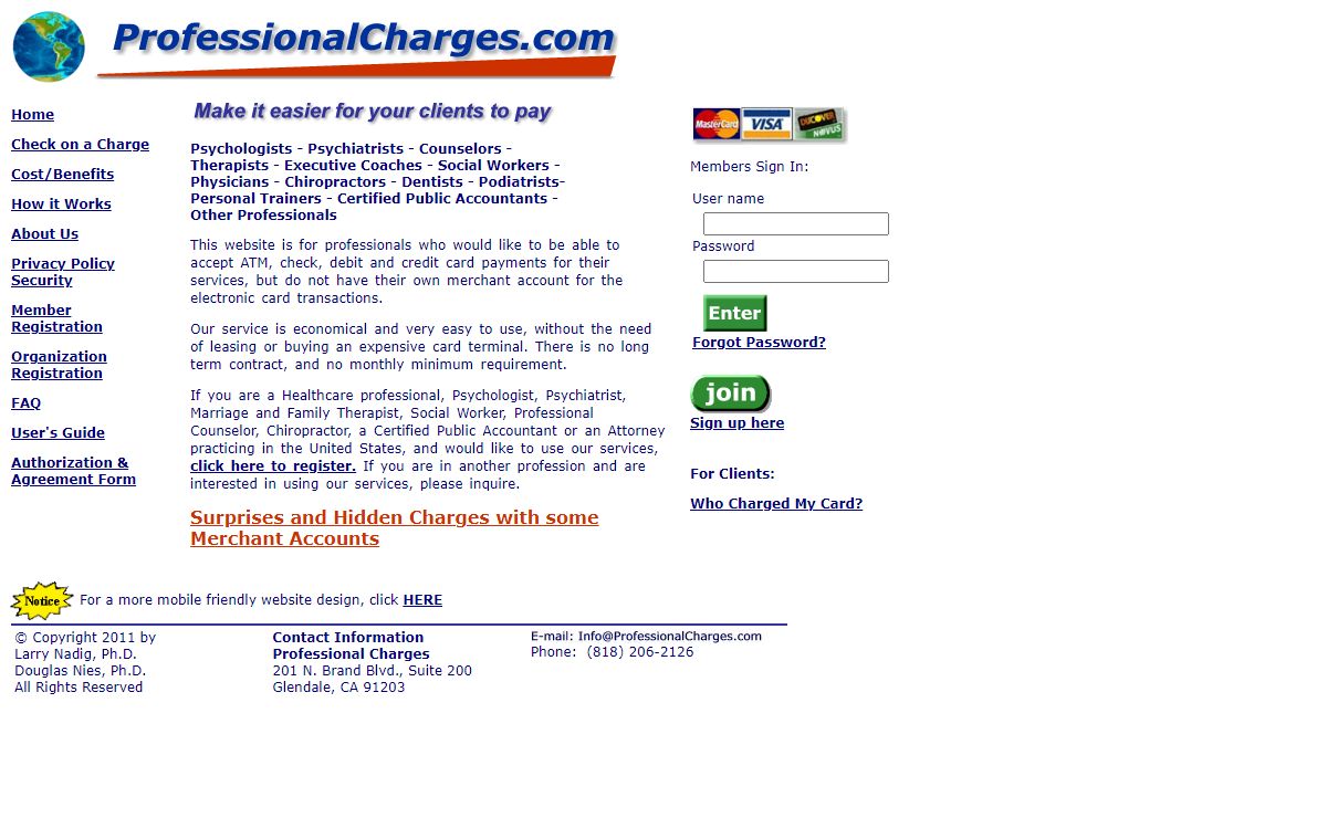 Accept Credit Cards for Counselors, Psychologists, Therapists, Chiroprators, CPAs and Other Professionals