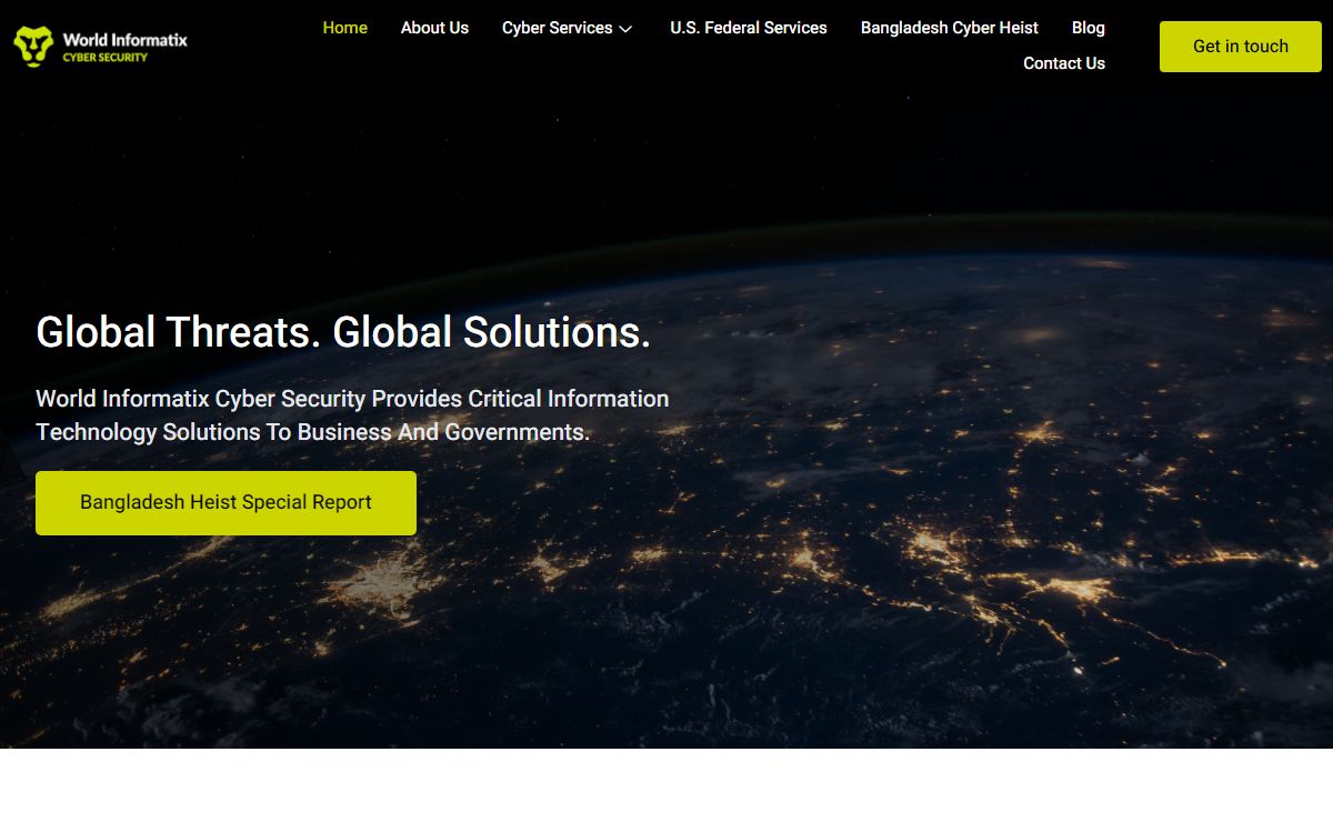 World Informatix – Global Cybersecurity Providers