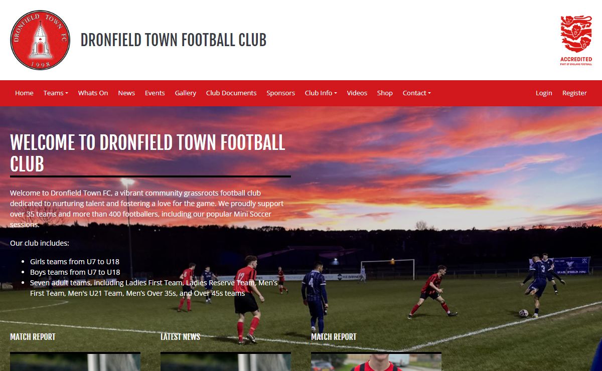Welcome to the official website of Dronfield Town Football Club | Dronfield, Derbyshire