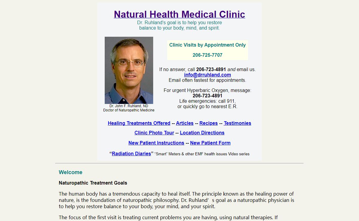Dr. John F. Ruhland, Seattle Naturopath