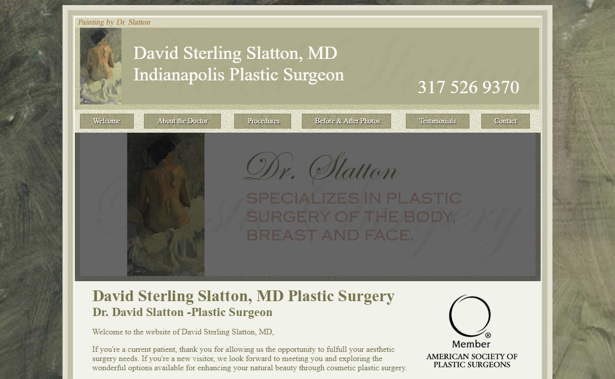 David Slatton, MD Plastic Surgeon, Indianapolis, Indiana