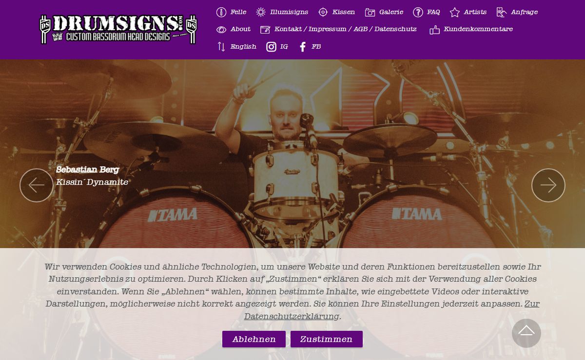 Drumsigns.com - Custom Bassdrum Head Designs