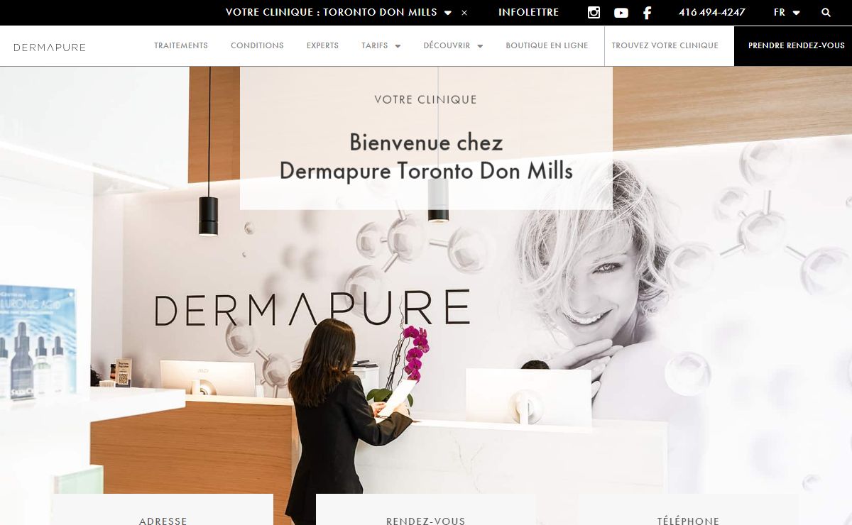 Clinique de médecine esthétique Toronto Don Mills | Dermapure