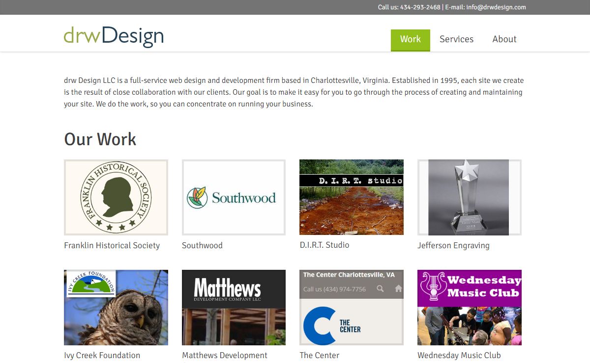 Charlottesville Web Design | drw Design