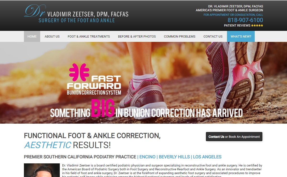 Expert Podiatrist & Foot Surgeon Dr. Vladimir Zeetser | Encino Beverly Hills Los Angeles SoCal